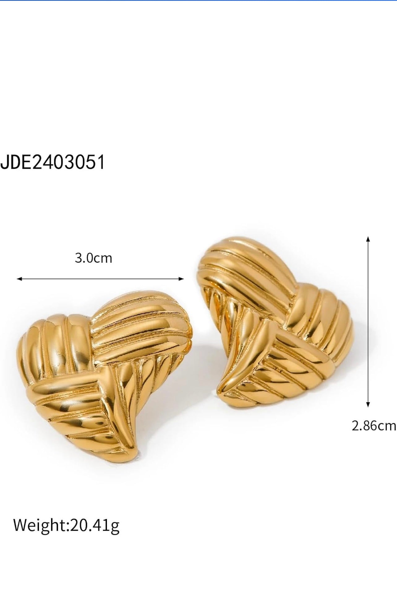 18k Gold Plated Stainless Steel Earrings Retro Simple Style Classic For Woman
