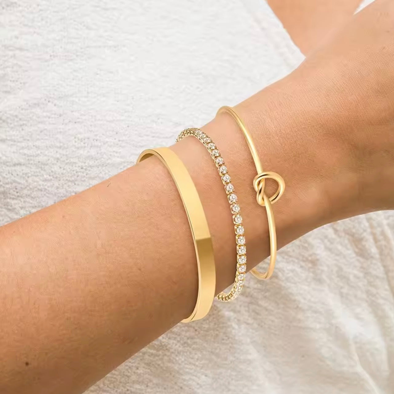 14K Gold Filled CZ Tennis Bracelet | Adjustable & Tarnish Resistant