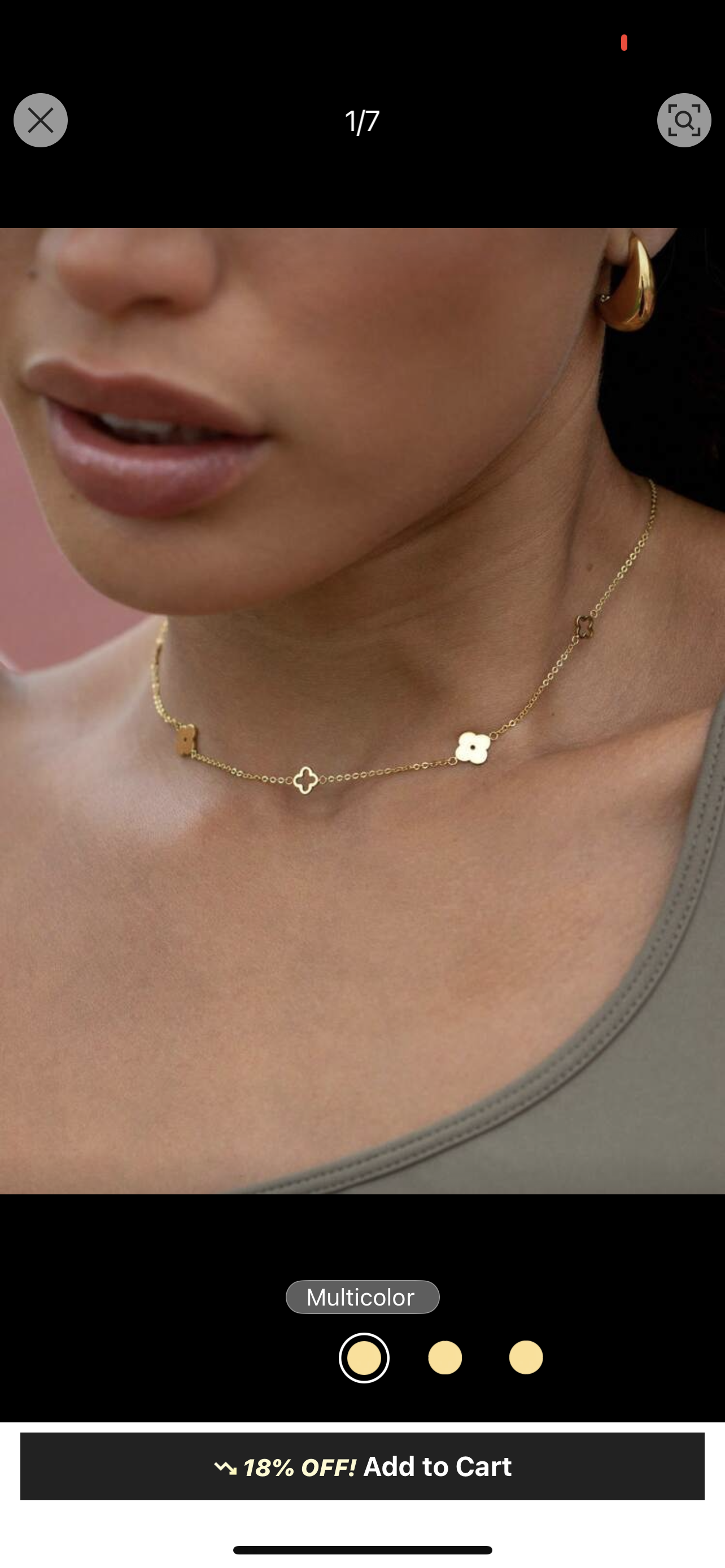 18K Gold Plated Clover Charm Necklace – Minimalist Dainty Waterproof Jewelry for Women