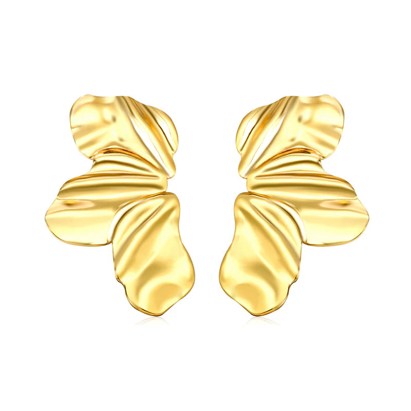 Sculpted Gold Statement Earrings – 18K Gold Plated Stainless Steel