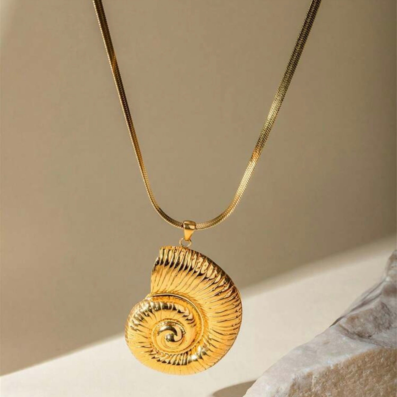 Golden Spiral  Necklace