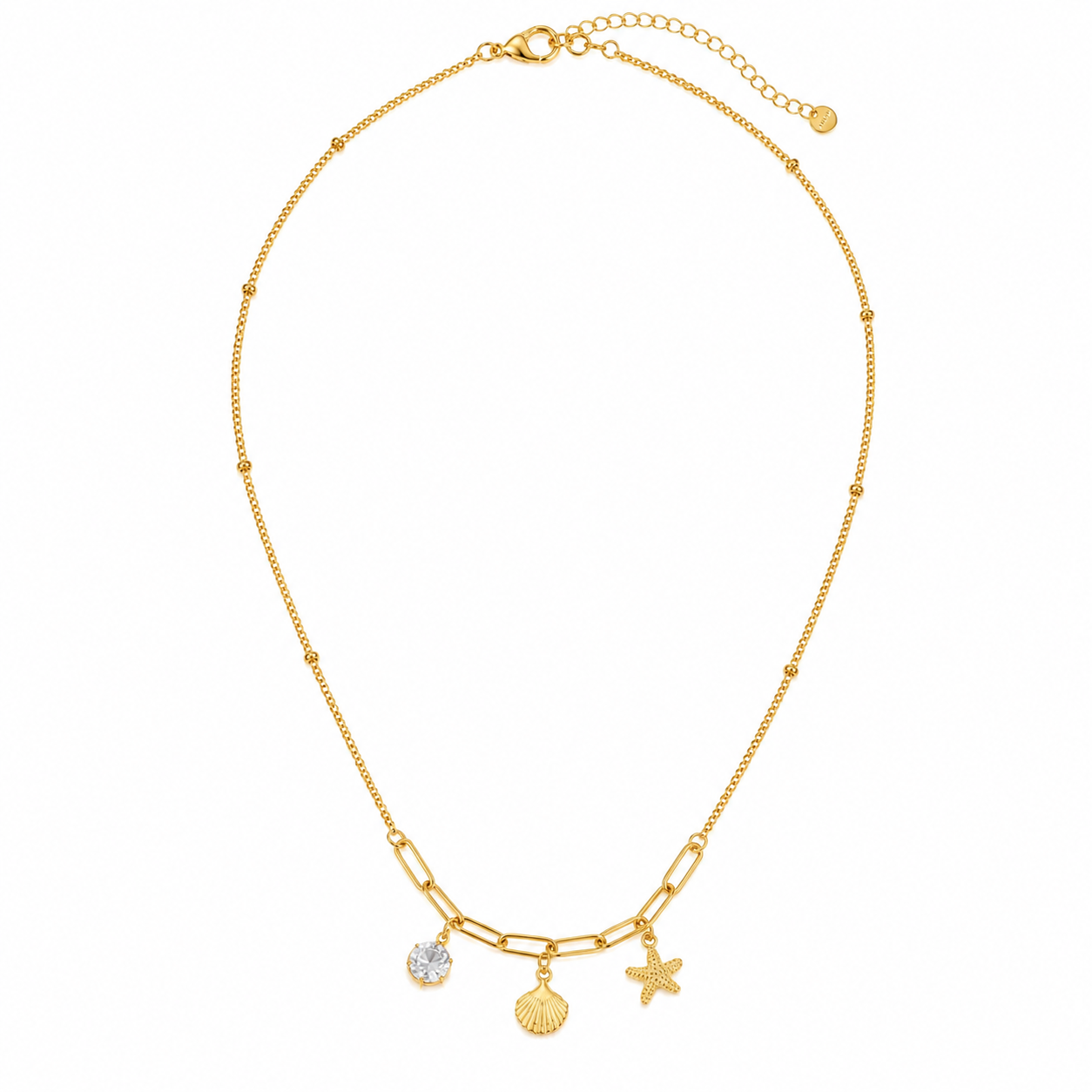 Ocean Charm Gold Necklace