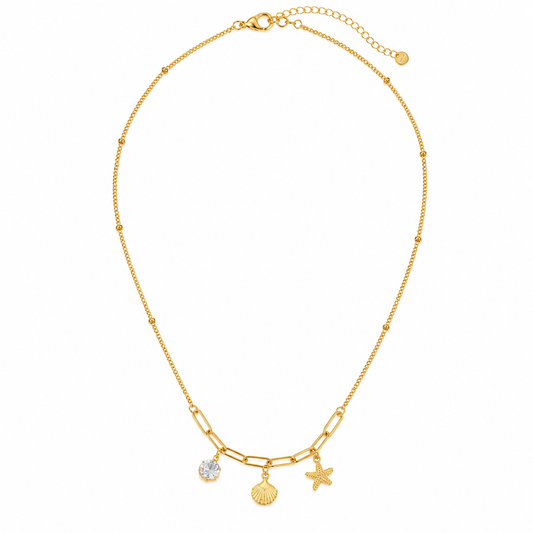 Ocean Charm Gold Necklace