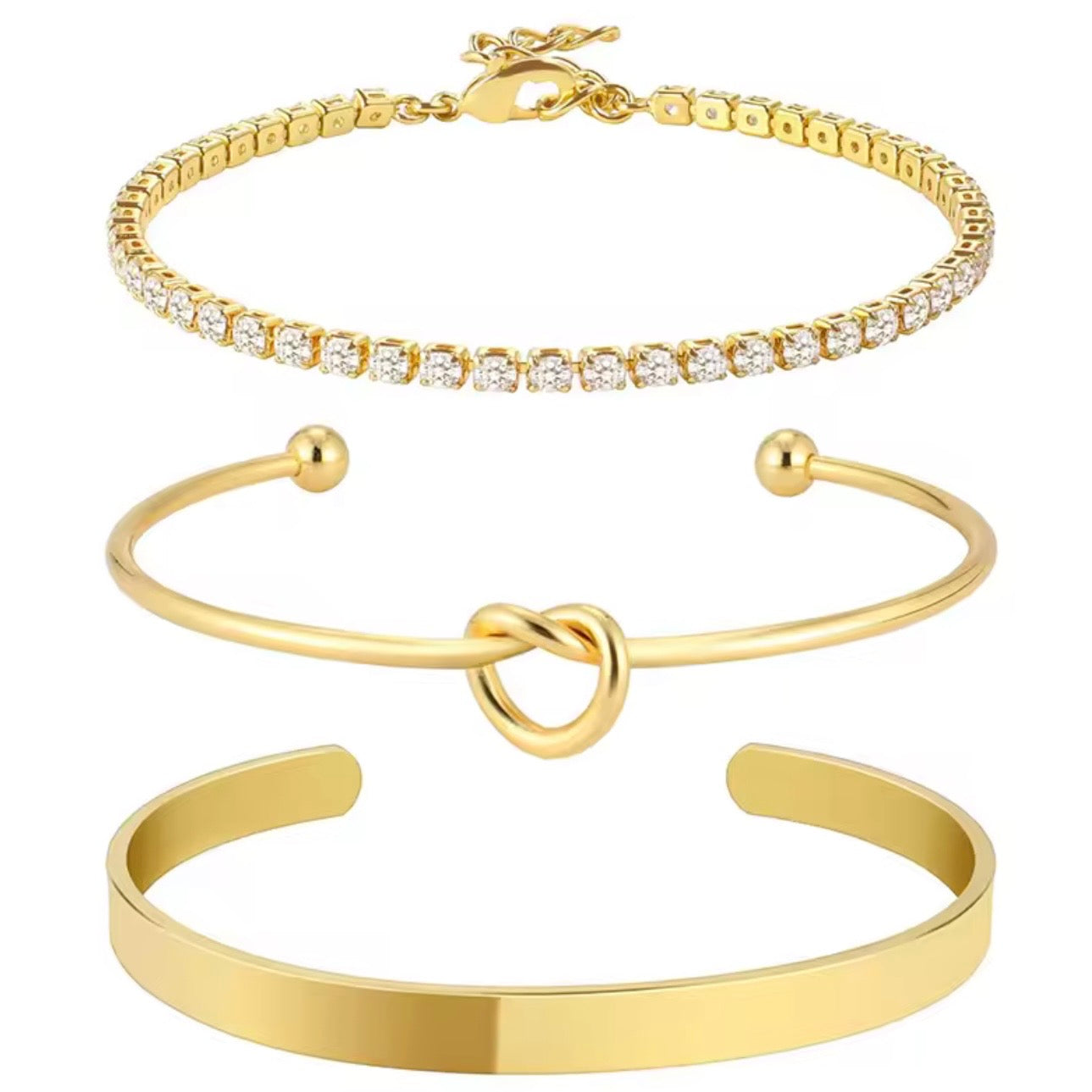 14K Gold Filled CZ Tennis Bracelet | Adjustable & Tarnish Resistant