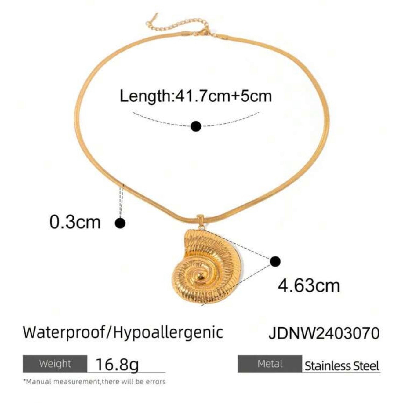 Golden Spiral  Necklace