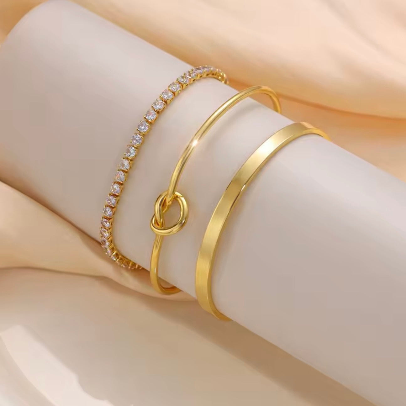 14K Gold Filled CZ Tennis Bracelet | Adjustable & Tarnish Resistant