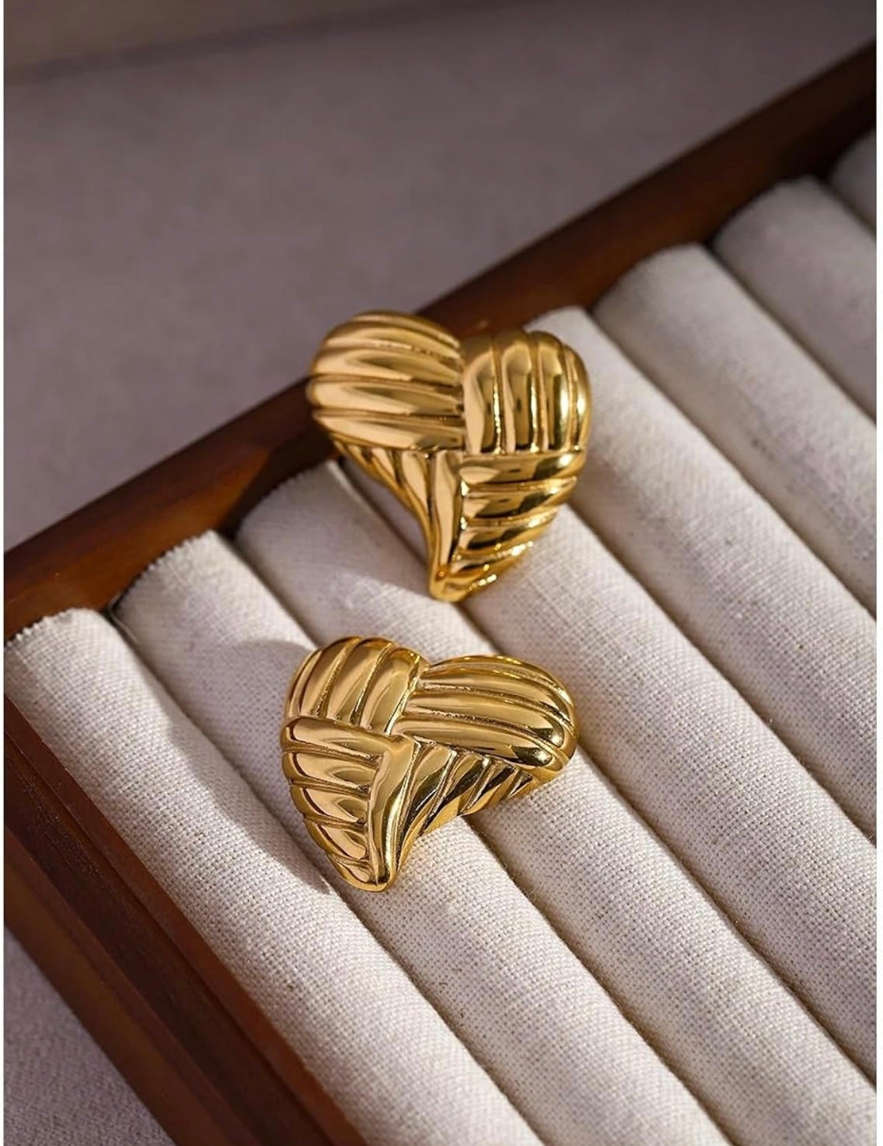 18k Gold Plated Stainless Steel Earrings Retro Simple Style Classic For Woman