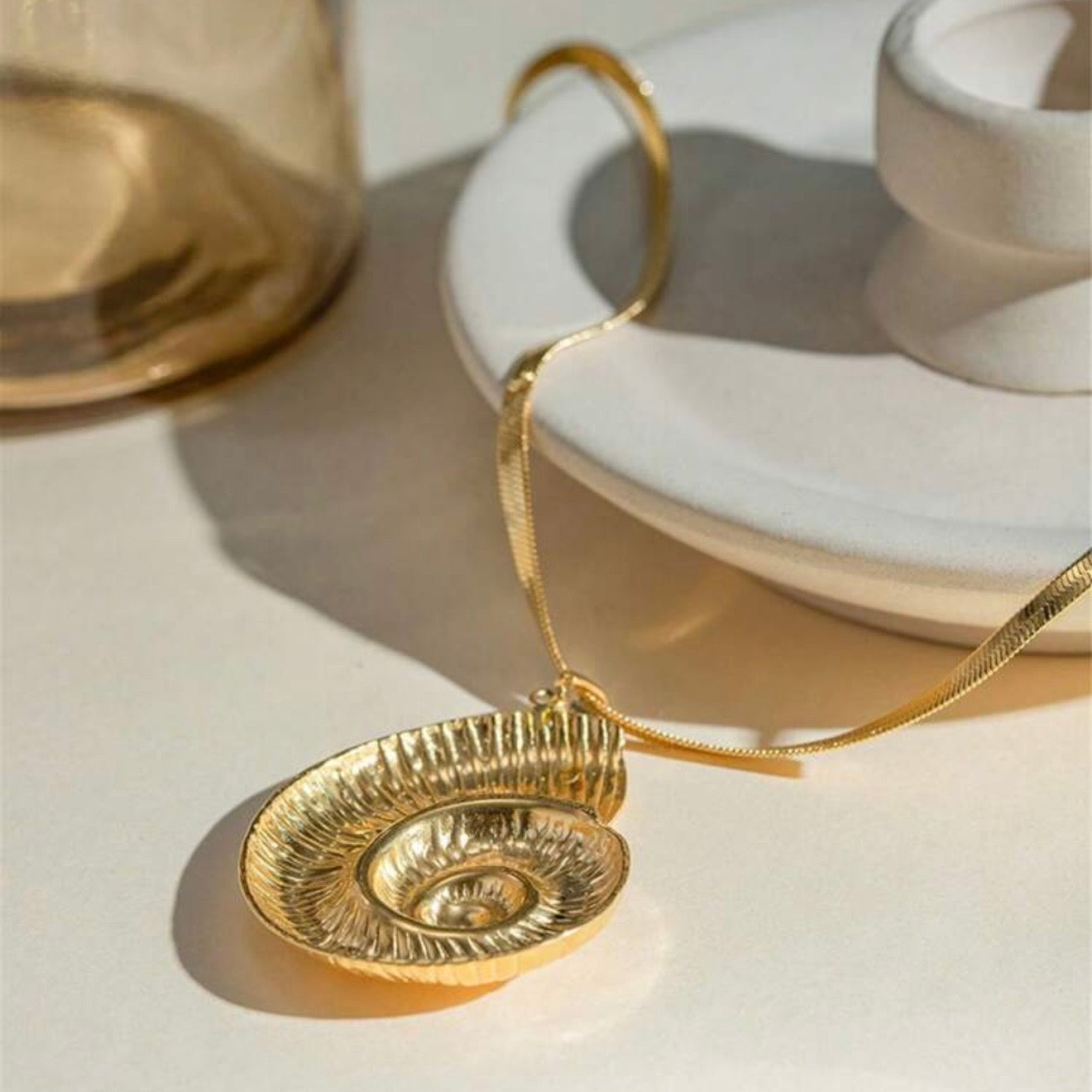 Golden Spiral  Necklace