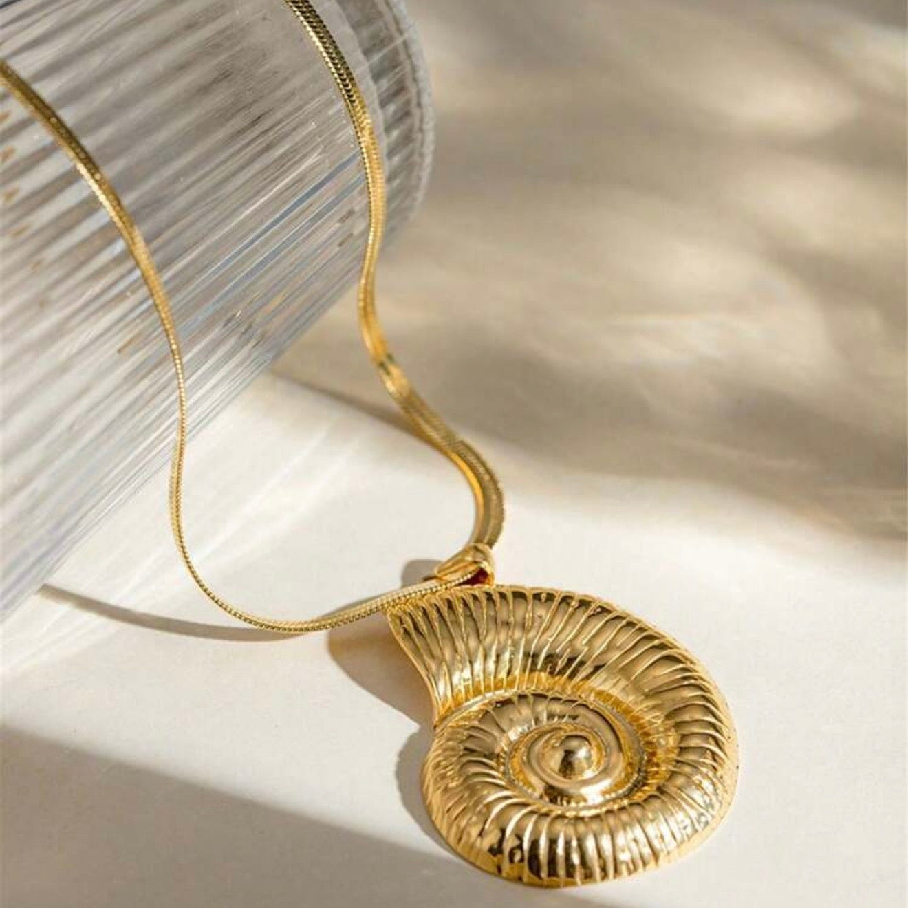 Golden Spiral  Necklace
